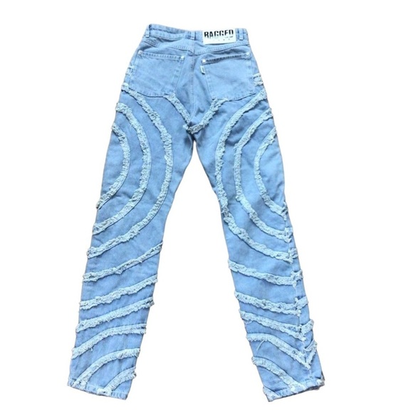 The Ragged Priest Denim - The Ragged priest gaze high-rise jean Mom fringe high waist 100% cotton size 24